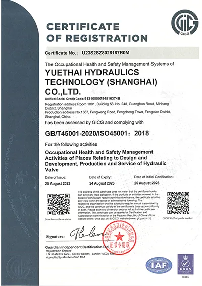 Sistema de Gestión de Seguridad y Salud en el Trabajo ISO45001
