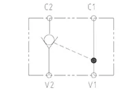 Válvula check piloteada única MPCA