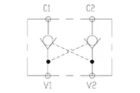 Válvula check piloteada doble MPCA
