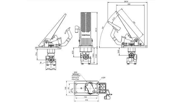 YBV-S Válvula simple de freno de servicio (con mecanismo de enclavamiento)