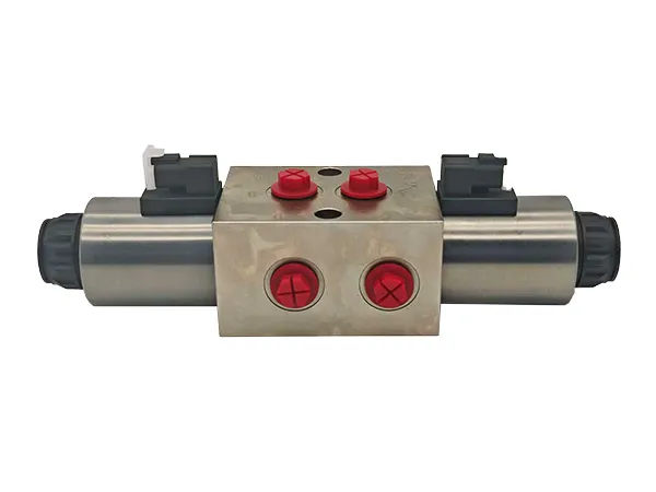 Válvula direccional solenoide (3 posiciones, 6 vías)