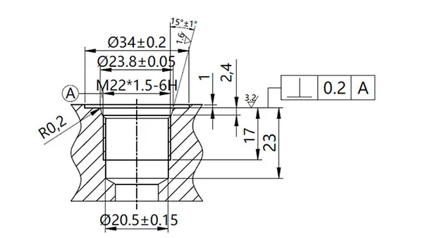 Sección de entrada tipo R