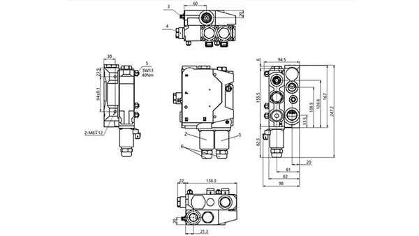 Planos de dimensiones de instalación